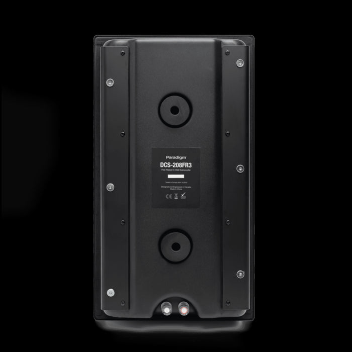 Paradigm DCS-208FR3 | Subwoofer - Recessed - Wall-mounted - Defiance series - Fire resistant enclosure - White - Ready to paint surface-SONXPLUS.com
