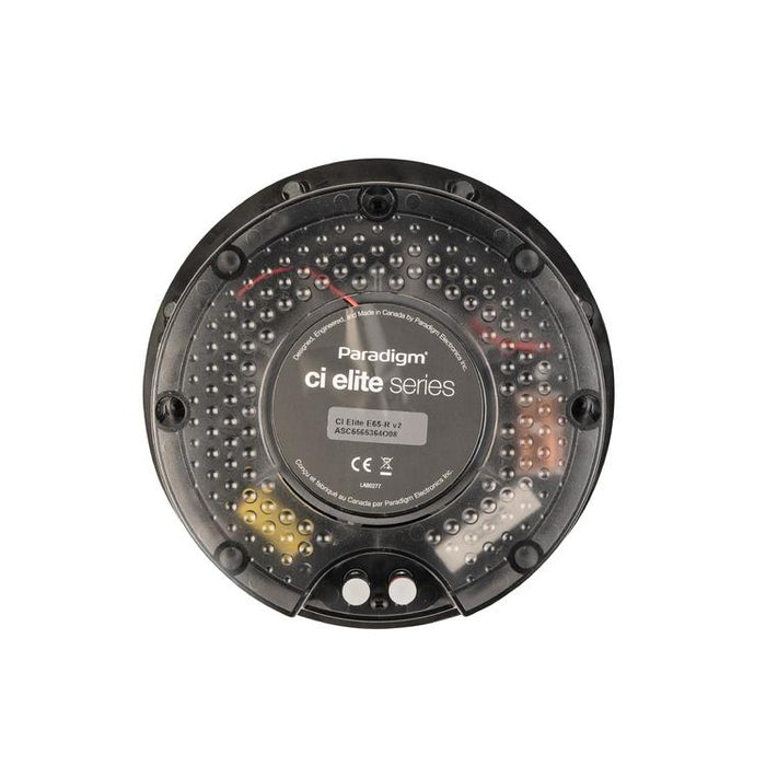 Paradigm CI Elite E65-R V2 | 6-1/2" Flush Mount Speaker - Ceiling Mount - SHOCK-MOUNT - Black - White Surface Ready to Paint - Unité-SONXPLUS.com