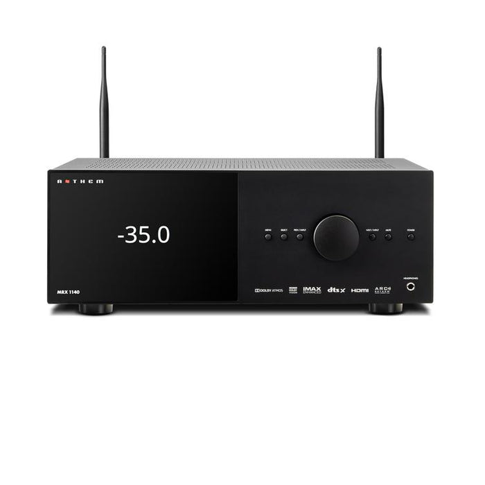 Anthem MRX 1140 8K Home Theater Receiver - 15.2 Channel Preamp and 11 Channel Amplifier - 140 W - Black