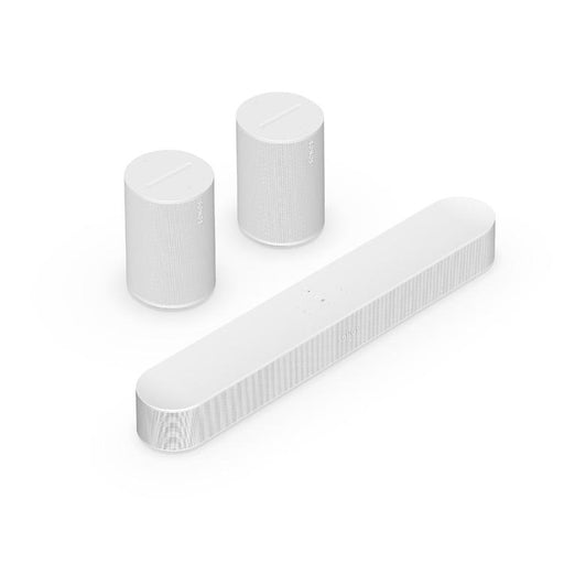 Sonos | Surround Sound System with Beam - 2 Era 100 + Beam - White-SONXPLUS.com