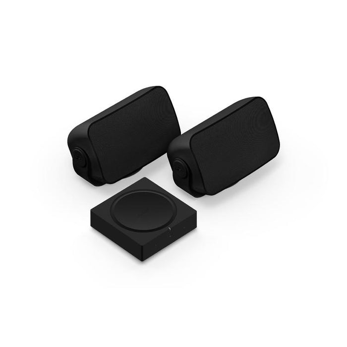 Sonos | Outdoor Set - Amp with 2 Outdoor Speakers by Sonos and Sonance - Black