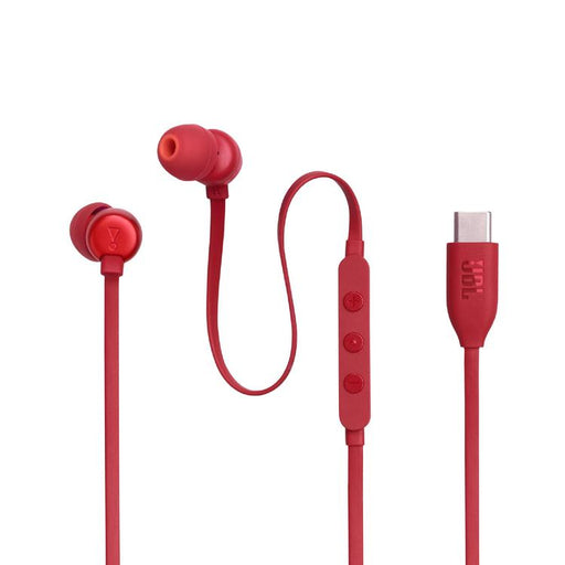 JBL Tune 310C | Écouteurs intra-auriculaires - Filaire - USB-C - Télécommande 3 boutons - Rouge-SONXPLUS.com