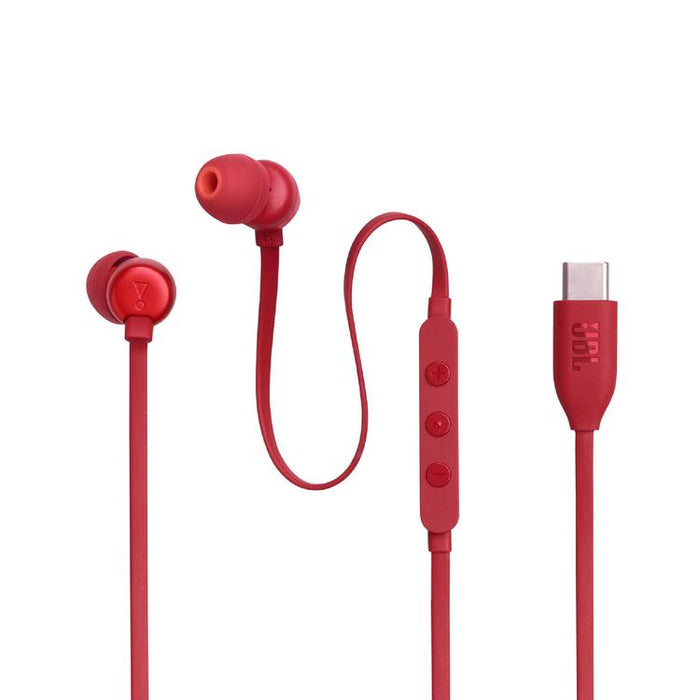 JBL Tune 310C | In-ear headphones - Wired - USB-C - 3-button remote control - Red