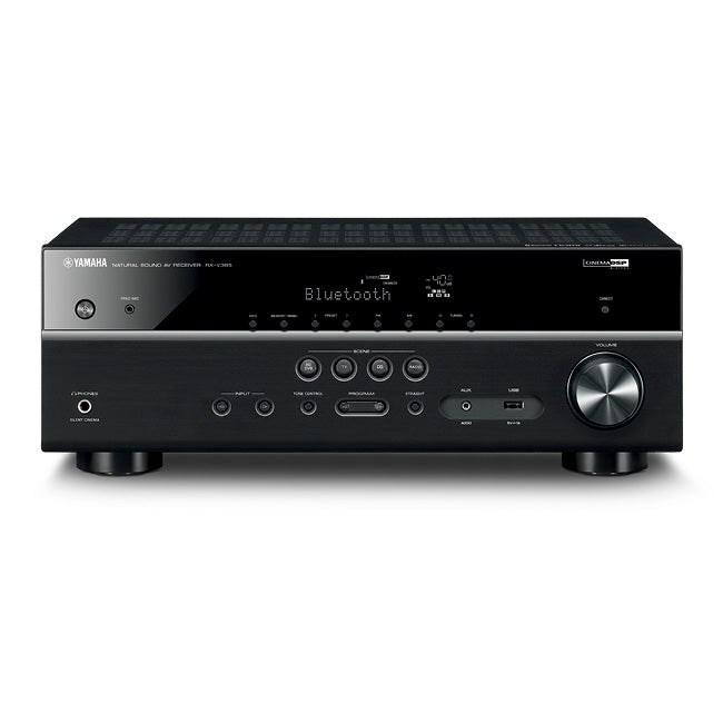 Yamaha RXV385B | 5.1 Channel Home Theater AV Receiver - Bluetooth - 4K - 70W - HDMI - YPAO - Black-SONXPLUS.com