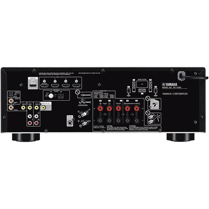 Yamaha RXV385B | 5.1 Channel Home Theater AV Receiver - Bluetooth - 4K - 70W - HDMI - YPAO - Black-SONXPLUS.com