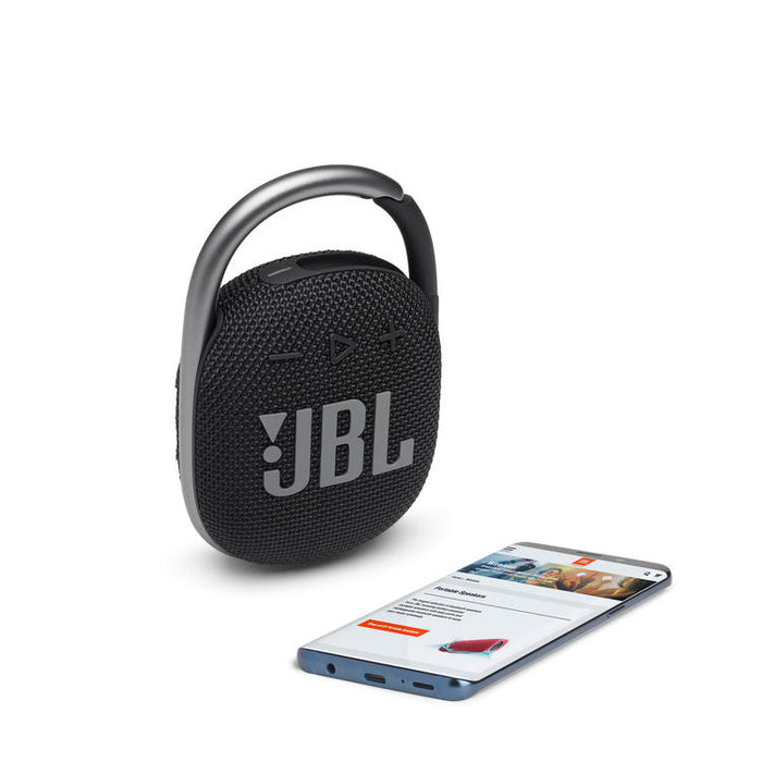 JBL Clip 4 | Ultra-portable Speaker - Bluetooth - Waterproof - 10 Hours Battery Life - Black