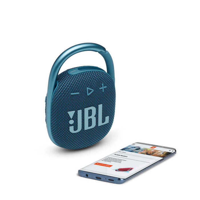 JBL Clip 4 | Haut-parleur Ultra-portable - Bluetooth - Imperméable - Autonomie 10 Heures - Bleu