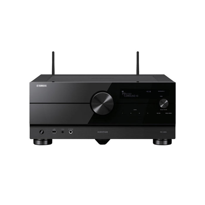 Yamaha RXA8A | 11.2 Home Theater AV Receiver - Aventage Series - HDMI 8K - MusicCast - HDR10+ - 150W X 11 with Zone 3 - Black-SONXPLUS.com