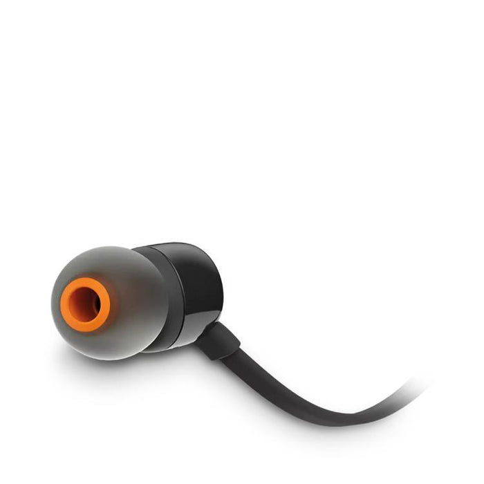 JBL Tune 110 | Écouteurs filaire intra-auriculaires - Avec télécommande 1 bouton - Microphone - Noir