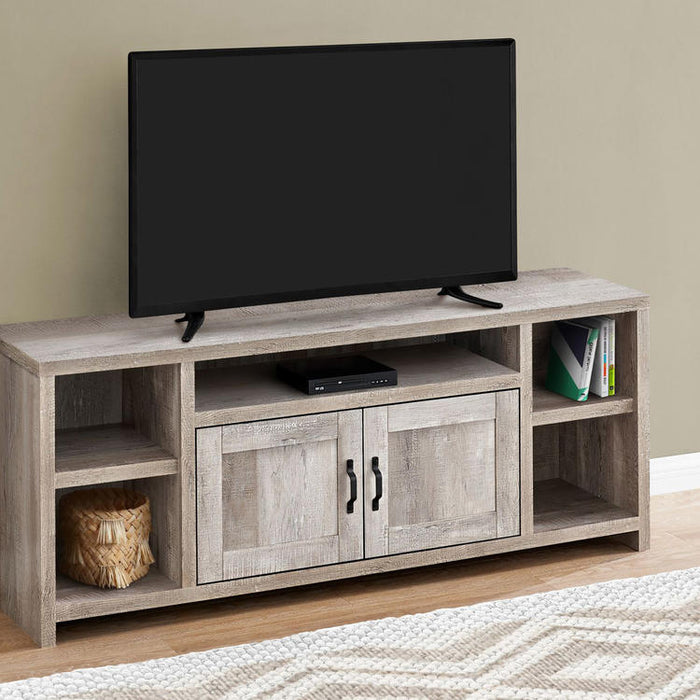 Monarch Specialties I 2742 | Meuble TV - 60" - Imitation bois - Taupe