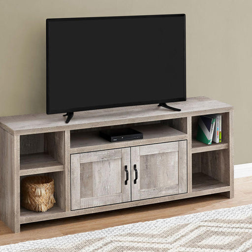 Monarch Specialties I 2742 | TV stand - 60" - Imitation wood - Taupe-SONXPLUS.com