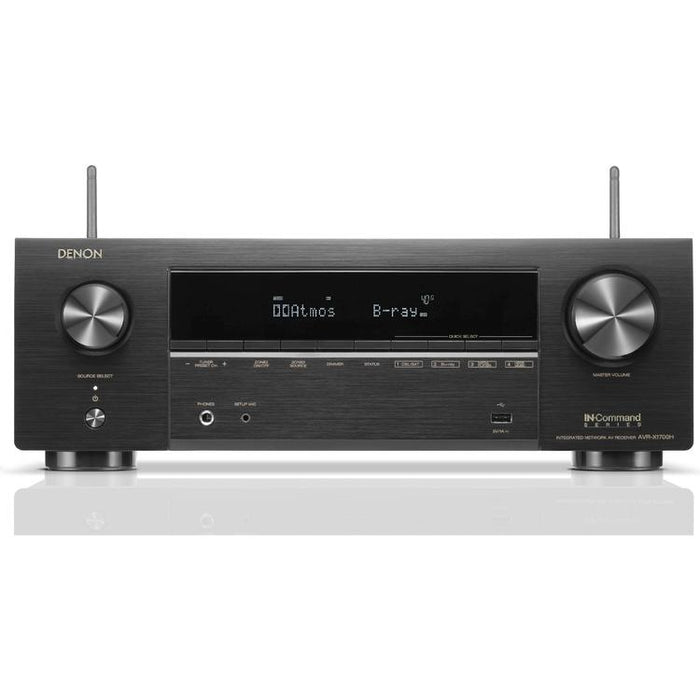 Denon AVRX1700H | 7.2 channel AV receiver - Home theater - 3D Audio - 8K - HEOS - 80 W / Channel - Black