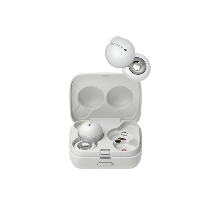 Sony WF-L900 | In-Ear Headphones - LinkBuds - 100% Wireless - Bluetooth - Microphone - Adaptive control - Up to 17.5 hours battery life - White