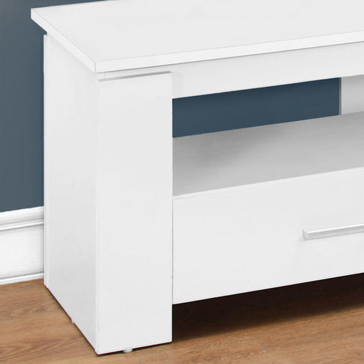 Monarch Specialties I 2601 | TV Stand - 48" - 2 Storage Drawers - White-SONXPLUS.com