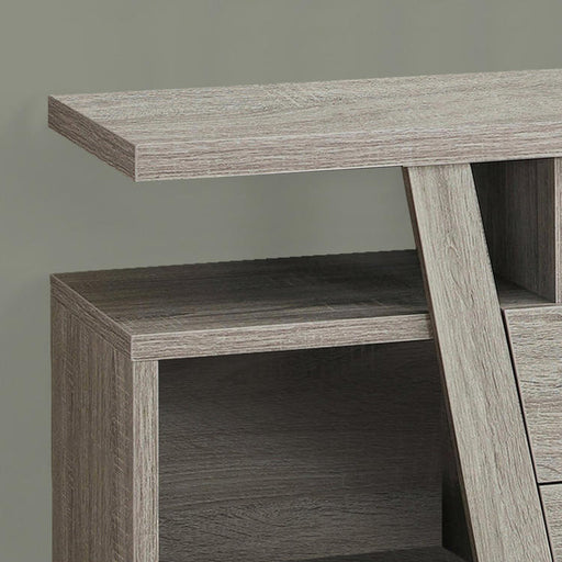 Monarch Specialties I 2721 | TV Stand - 60" - 2 Storage Drawers - Dark Taupe-SONXPLUS.com