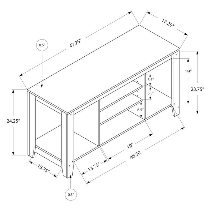 Monarch Specialties I 3529 | TV stand - 48" - Espresso