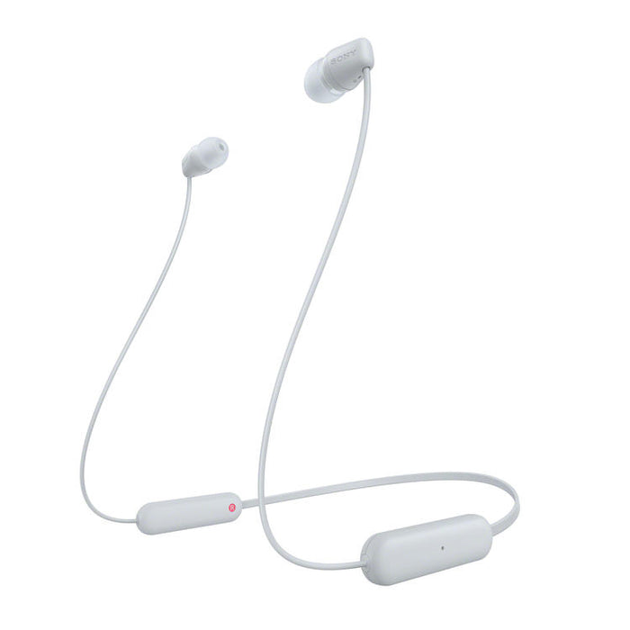 Sony WI-C100 | In-Ear Headset - Wireless - Bluetooth - Around the neck - Microphone - IPX4 - White-SONXPLUS.com