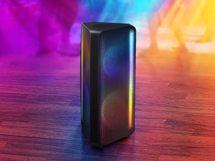 Samsung MX-ST40B | Powerful Portable Speaker - Sound Tower - Bluetooth - 160W - Bidirectional - LED Lights - Log in multiple Bluetooth - Black-SONXPLUS.com