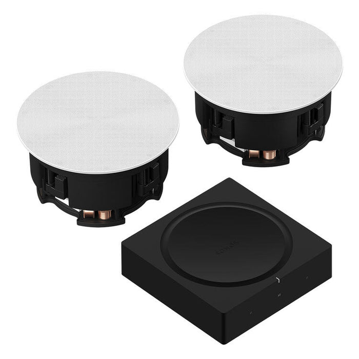 Sonos | In-Ceiling Set - Amp with 2 In-Ceiling 6" Speakers - Wi-Fi