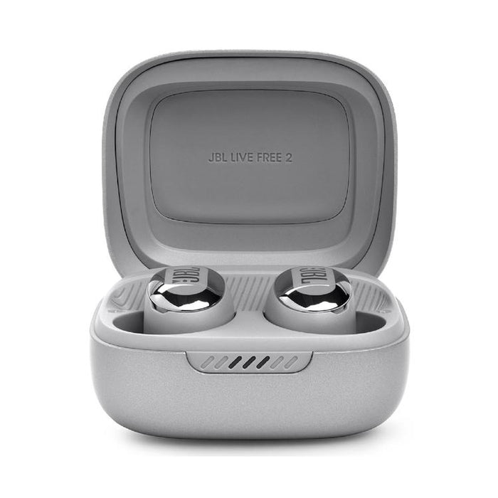 JBL Live Free 2 | In-Ear Headphones - 100% Wireless - Bluetooth - Smart Ambient - Microphones - Silver