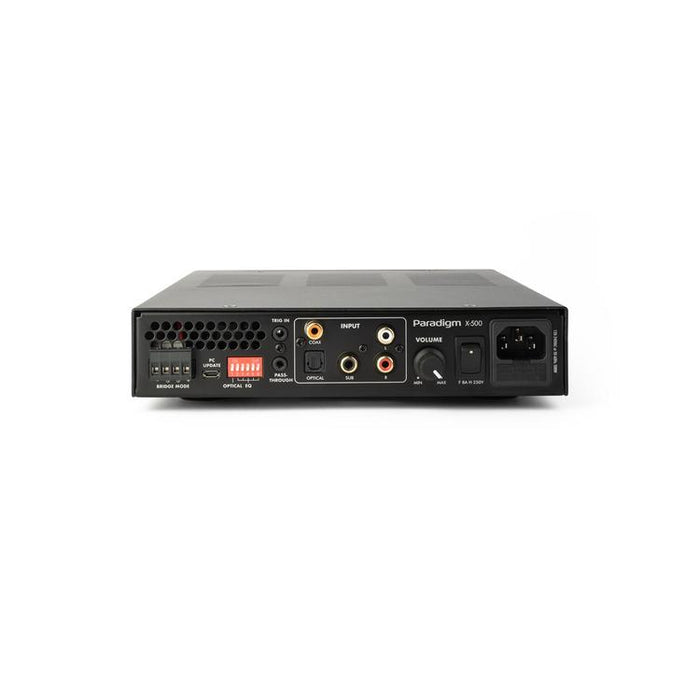 Paradigm X-500 Stereo Amplifier - 2 Channel or Single Channel Bridged - Up to 500 Watts of Power - Slim - Black