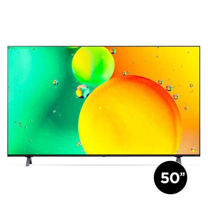 LG 50NANO75UQA | Téléviseur intelligent 50" NanoCell 4K - DEL - Série Nano75 - HDR - Processeur IA a5 Gen5 4K - Noir-SONXPLUS.com