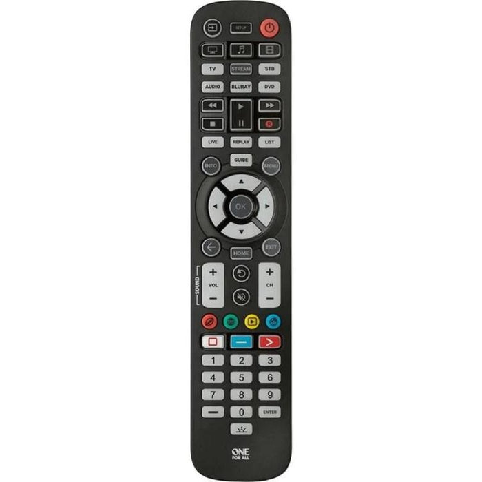 One for All URC3660R | Universal TV Remote Control - Essential Series - For 6 devices