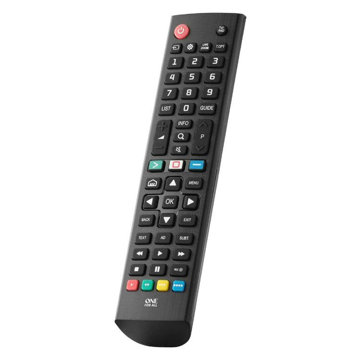 One for All URC4811R | Direct Replacement Remote Control for any LG TV - Replacement Series - Black