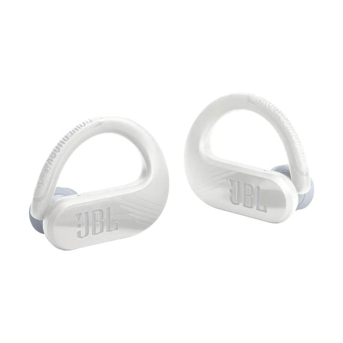 JBL Endurance Peak III | Écouteurs Sport intra-auriculaires - 100% Sans fil - Étanche - Conception Powerhook - Blanc-SONXPLUS.com