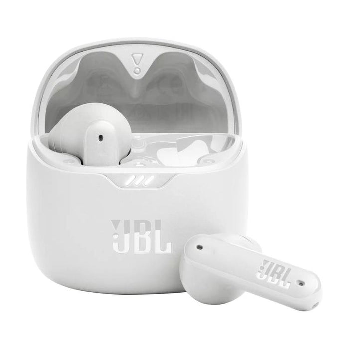 JBL Tune Flex | Écouteurs intra-auriculaires - 100% Sans fil - Bluetooth - Réduction de bruit - Conception Stick-open - IPX4 - Blanc