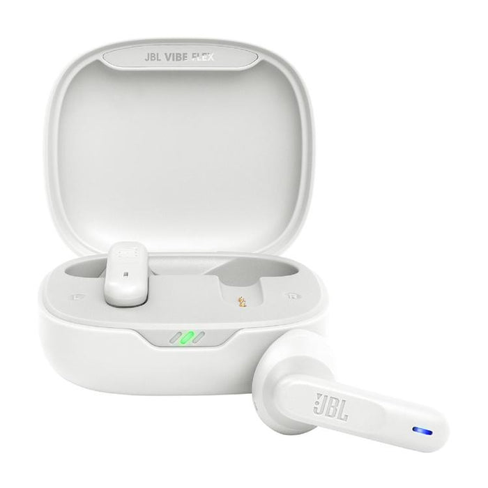 JBL Vibe Flex | In-Ear Headphones - Wireless - Bluetooth - Stick-open Design - Smart Ambient Technology - White