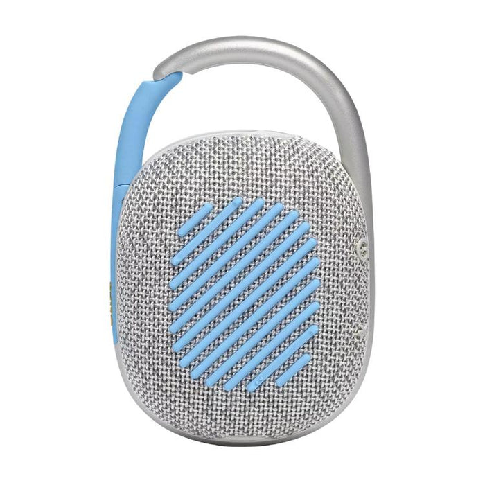 JBL Clip 4 Eco | Haut-parleur - Ultra-portable - Étanche - Bluetooth - Mousqueton intégré - Blanc