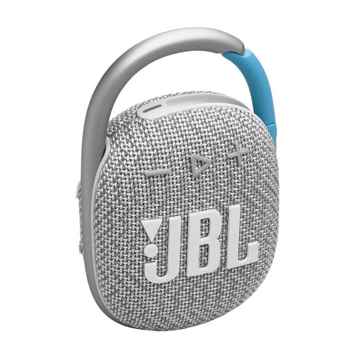 JBL Clip 4 Eco | Haut-parleur - Ultra-portable - Étanche - Bluetooth - Mousqueton intégré - Blanc