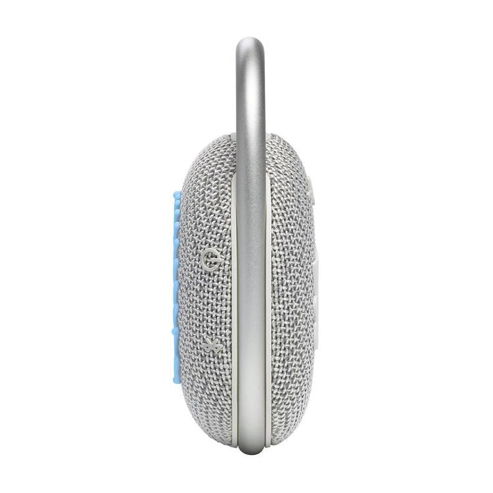 JBL Clip 4 Eco | Haut-parleur - Ultra-portable - Étanche - Bluetooth - Mousqueton intégré - Blanc