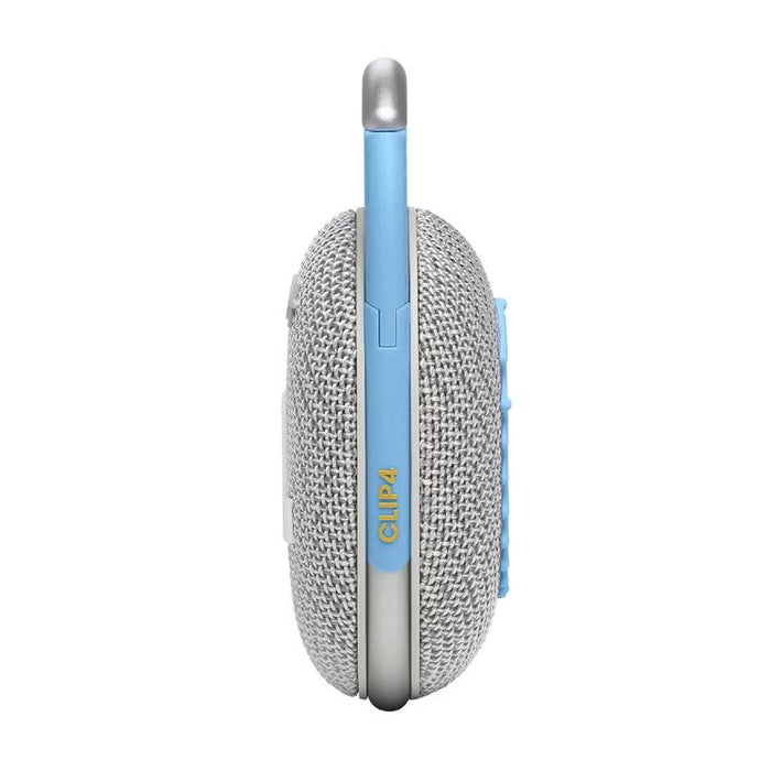 JBL Clip 4 Eco | Haut-parleur - Ultra-portable - Étanche - Bluetooth - Mousqueton intégré - Blanc