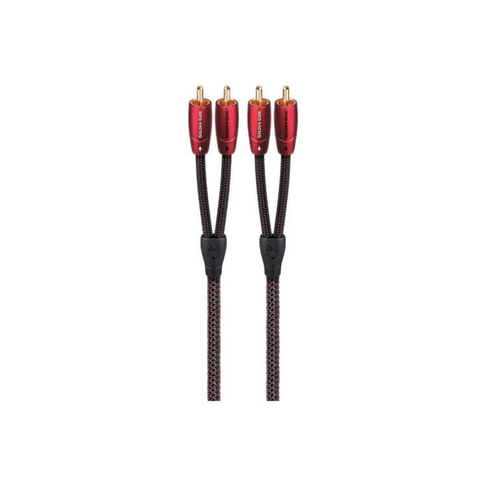 Audioquest Golden Gate | Câble double RCA à RCA - Fiche RCA plaquées Or soudées à froid - 1 Mètre-SONXPLUS.com