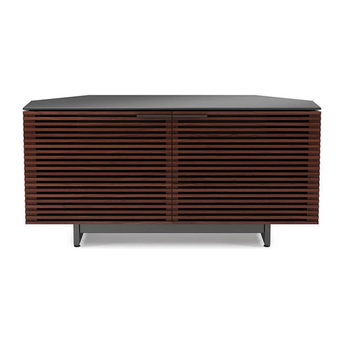 BDI BDICORR8175CHOC | Multimedia cabinet - Tapered corners - Adjustable shelves - Chocolate stained walnut