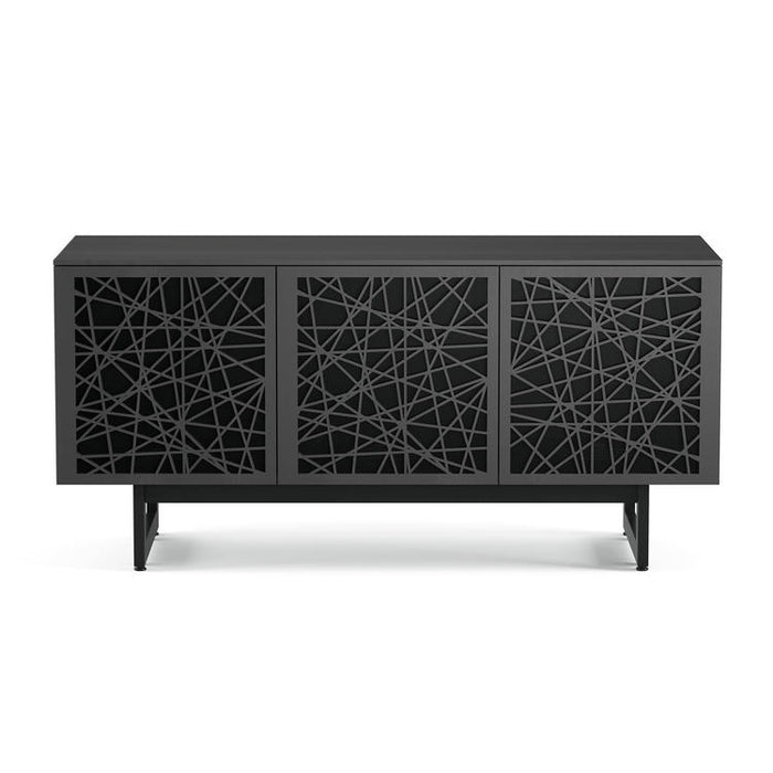 BDI BDIELEM8777CRL-ME-RI | Multimedia cabinet - Laser cut doors - Charcoal/Ricochet-SONXPLUS.com