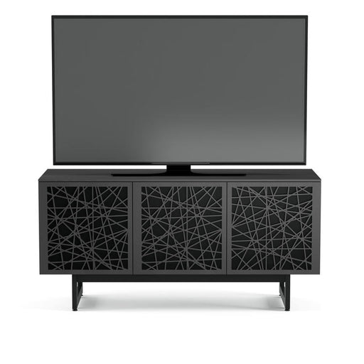 BDI BDIELEM8777CRL-ME-RI | Multimedia cabinet - Laser cut doors - Charcoal/Ricochet-SONXPLUS.com