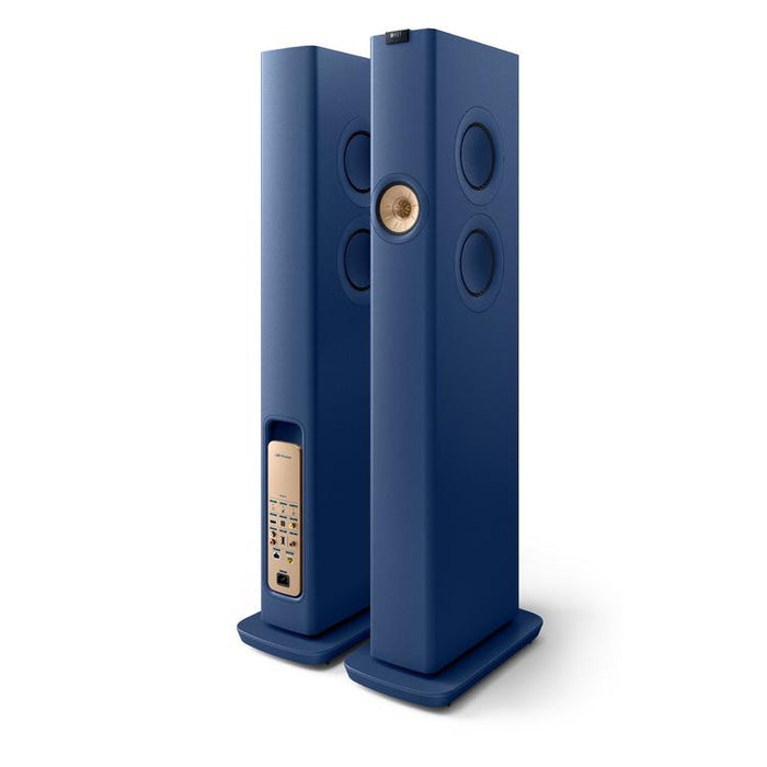 KEF LS60 WIRELESS | Wireless HiFi Floor Speakers - All-in-1 - Royal Blue - Paire-SONXPLUS.com