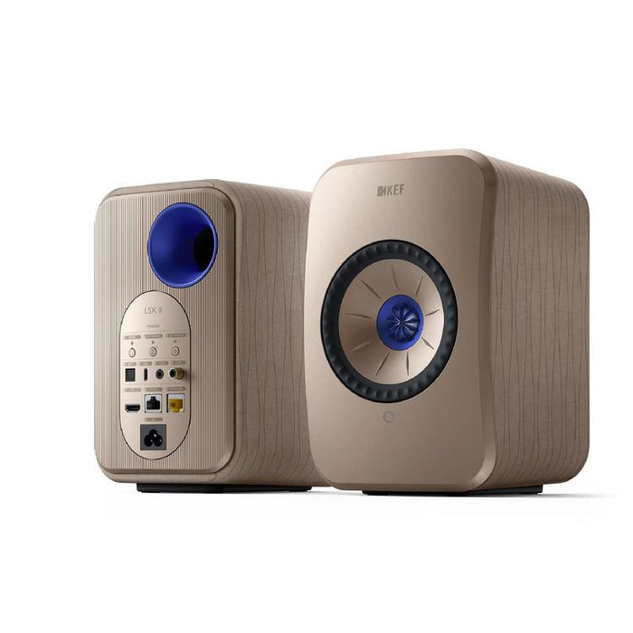 KEF LSX II | Haut-parleurs HiFi Sans fil - Compacte et versatile - SoundWave Edition - Paire