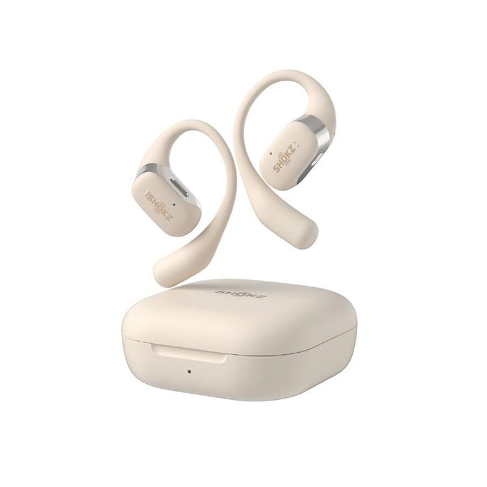 SHOKZ OpenFit | Écouteurs à oreilles ouvertes - Jusqu'à 28 heures d'écoute - Bluetooth - Beige