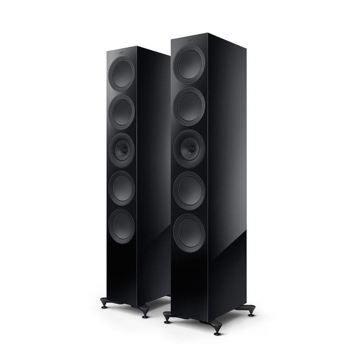 KEF R11 Meta | Haut-parleurs sur pieds - Bass Reflex 3 voies - Hi-Fi - Noir Laqué - Paire