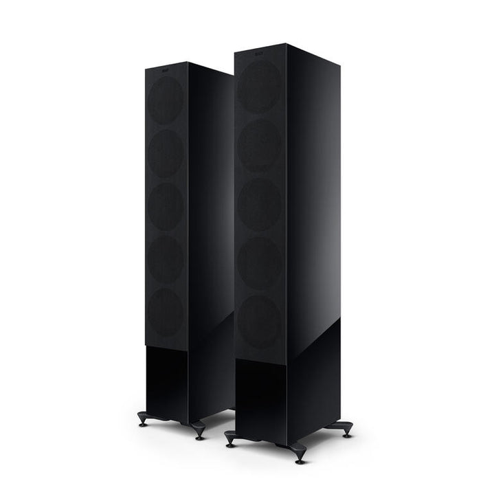 KEF R11 Meta | Haut-parleurs sur pieds - Bass Reflex 3 voies - Hi-Fi - Noir Laqué - Paire