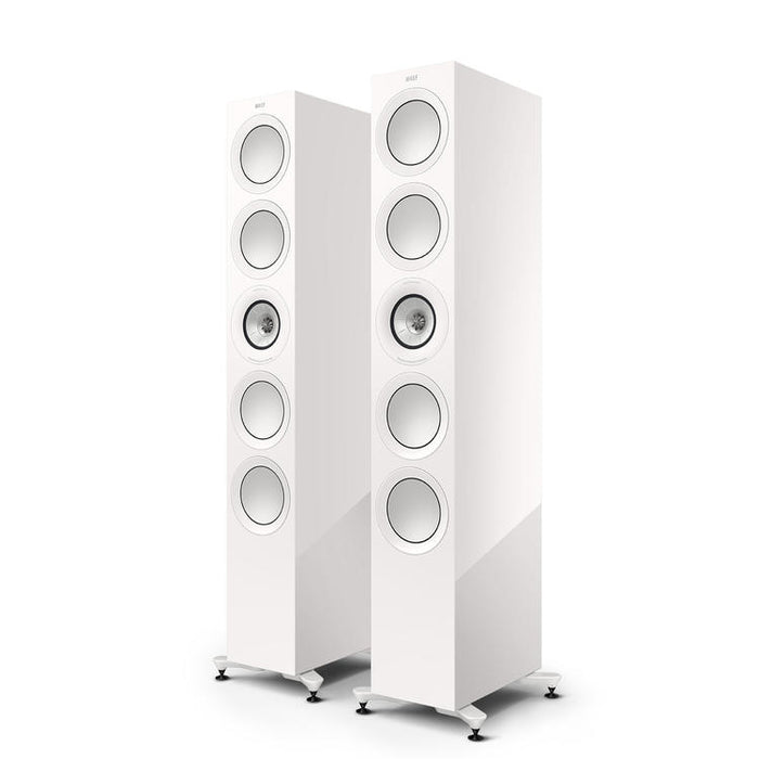 KEF R11 Meta | Haut-parleurs sur pieds - Bass Reflex 3 voies - Hi-Fi - Blanc Laqué - Paire