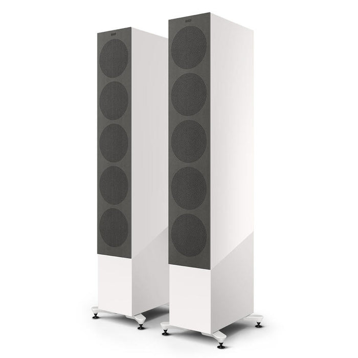 KEF R11 Meta | Haut-parleurs sur pieds - Bass Reflex 3 voies - Hi-Fi - Blanc Laqué - Paire