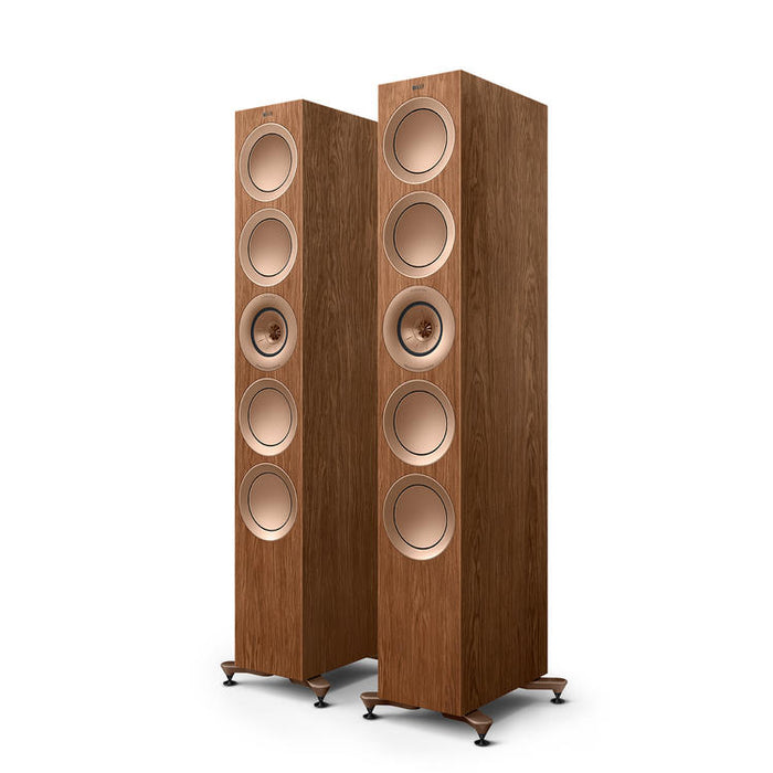 KEF R11 Meta | Haut-parleurs sur pieds - Bass Reflex 3 voies - Hi-Fi - Noyer - Paire