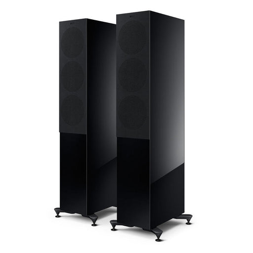 KEF R7 Meta | Haut-parleurs sur pieds - Bass Reflex 3 voies - Hi-Fi - Noir Laqué - Paire-SONXPLUS.com