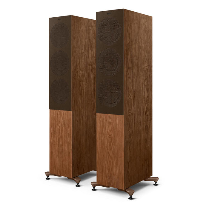 KEF R7 Meta | Haut-parleurs sur pieds - Bass Reflex 3 voies - Hi-Fi - Noyer - Paire