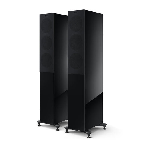 KEF R5 Meta | Haut-parleurs sur pieds - Bass Reflex 3 voies - Hi-Fi - Noir Laqué - Paire-SONXPLUS.com